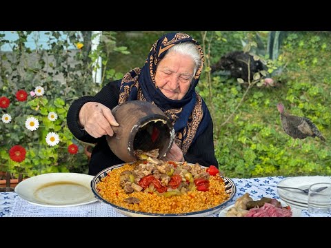 Qədim Küpdə QUZU ƏTİNDƏN tərəvəzli yemək bişirdik-Bulğur hazırladıq