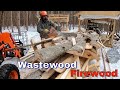 Easiest Way to Handle Waste Wood | Processing Sawmill Waste with a Chainsaw