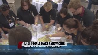 Subway sandwich artists set world record in Las Vegas