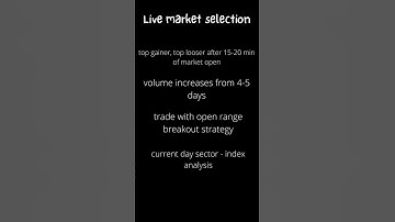 stock selection for intraday |pre open market strategy |one day before trading strategy|live trading