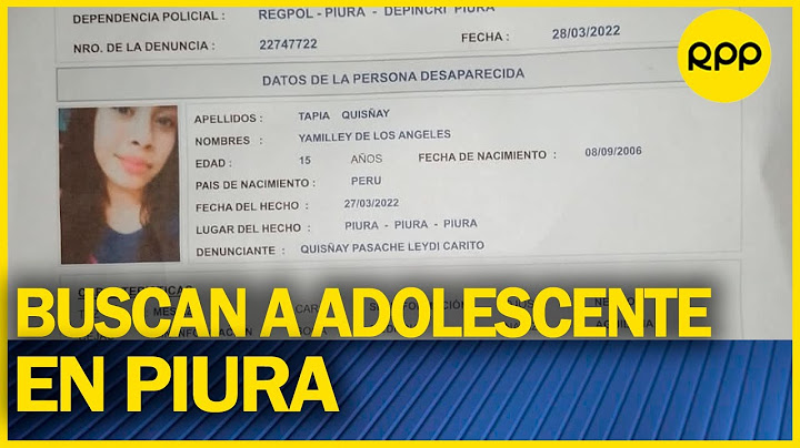 PIURA: familiares de adolescente alertan que se encuentra desaparecida desde hace 6 días