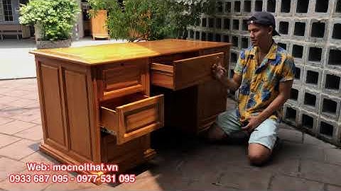 Bàn làm Việc cho Giám Đốc gỗ Gõ Đỏ 1m6 cực đẹp giá chỉ 11.900.000 vnđ