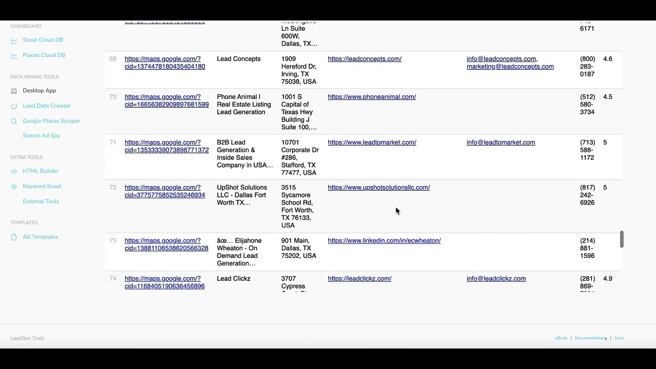 Google Places Scraper