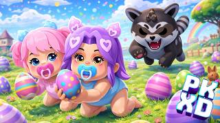 As Bebês Naty E Keke Tentam Salvar Os Ovos De Páscoa Do Guaxinim Do Mal - Pk Xd