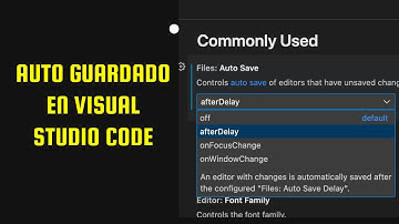 Activar el Autoguardado en Visual Studio Code