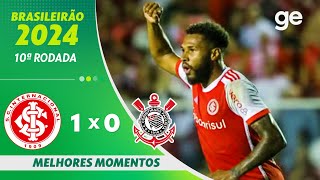 Thumbnail for INTERNACIONAL 1 X 0 CORINTHIANS | MELHORES MOMENTOS | 10ª RODADA BRASILEIRÃO 2024 | ge.globo