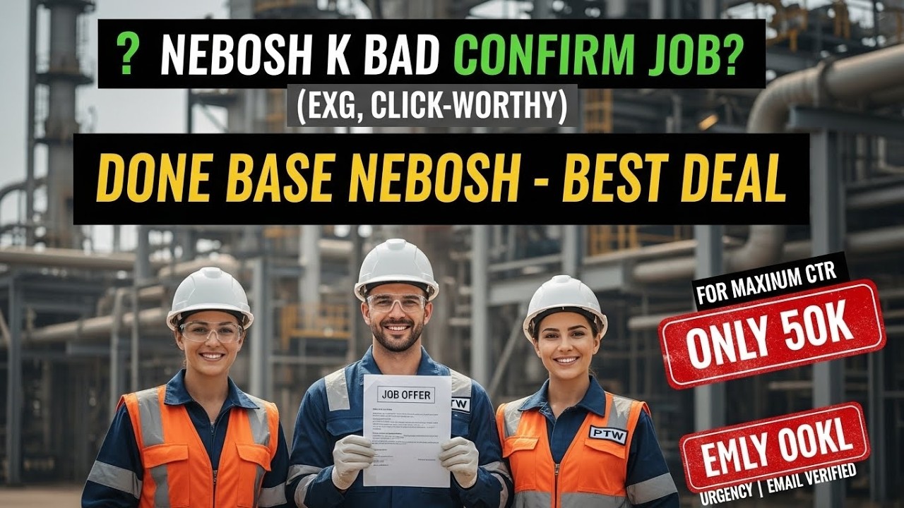 Done Base NEBOSH Kr K Job Ka Tarika | NEBOSH Done Base Best Deal