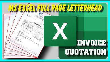 How To add Full Page Letterhead to   Excel | How to add image letterhead to excel