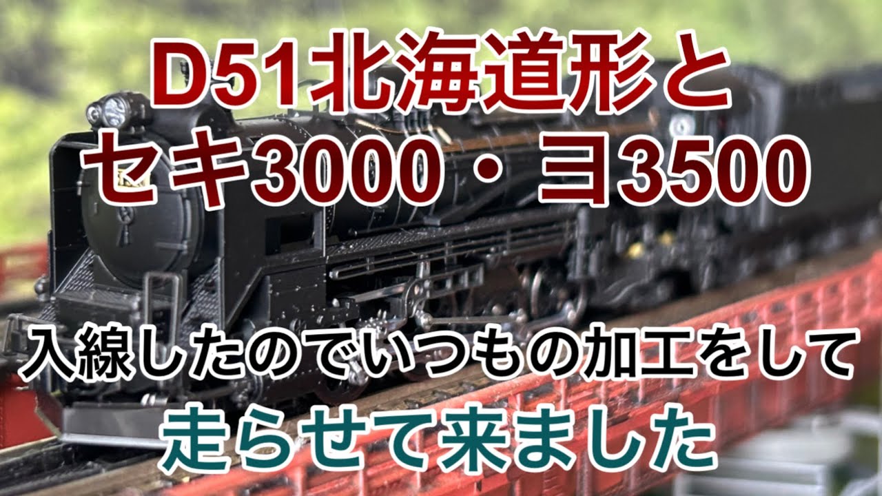 nゲージ 】D51北海道形とセキ3000そしてヨ3500が入線したのでいつもの