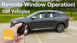How To: Roll Down Windows Using Key Fob on GM Vehicles!