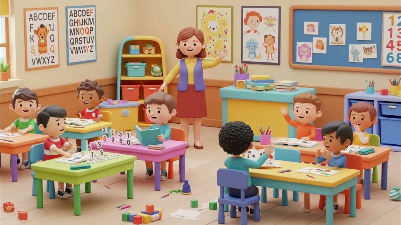 Good Morning Mr Rooster Time For School nursery rhymes ep7