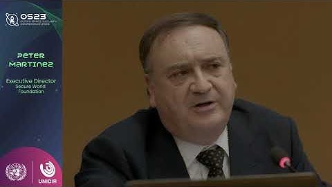 OS23 Panel II — Multilateral Efforts to Build Space Security | Outer Space Security Conference 2023