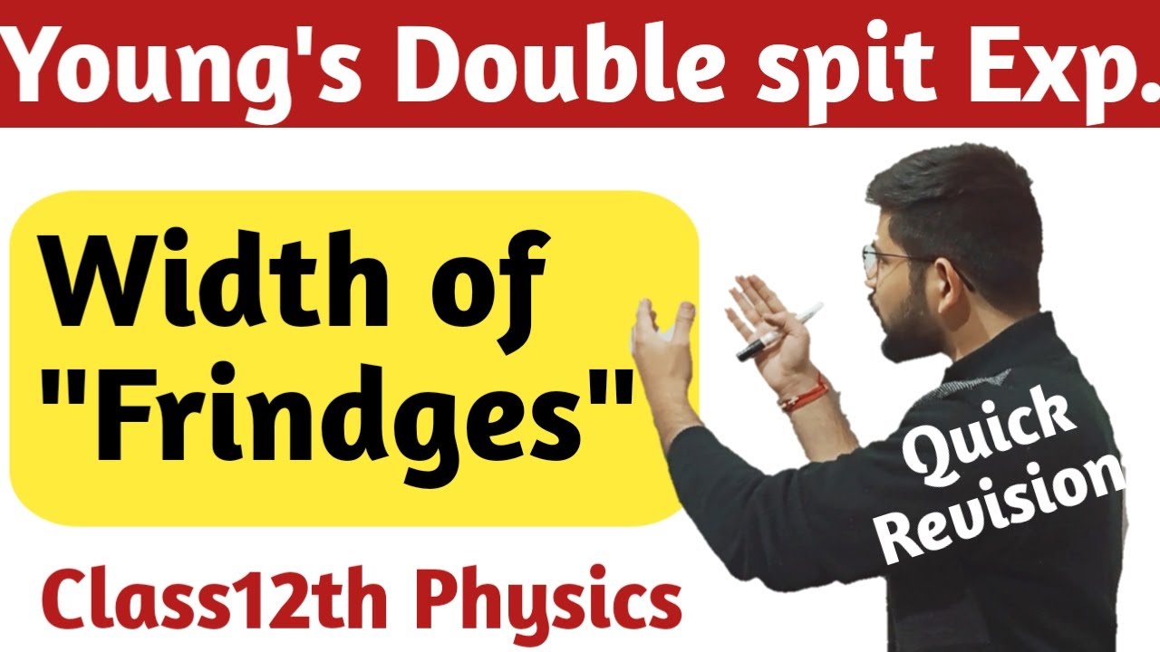 Frindge width in young's double slit experiment || Bright and Dark frindge in YDSE Abhishek Sir