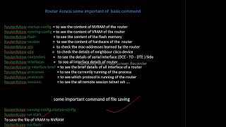 Router access and some important of basic command
