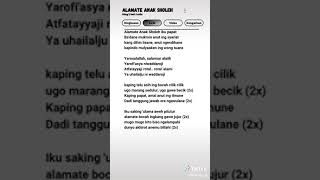 Download Lagu Alamate Anak Sholeh Lirik MP3