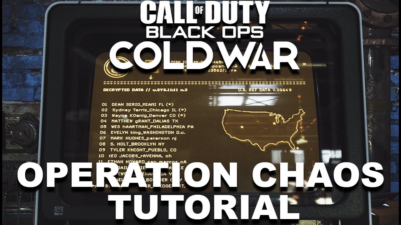 HOW TO UNLOCK OPERATION CHAOS Black Ops Cold War Secret Side