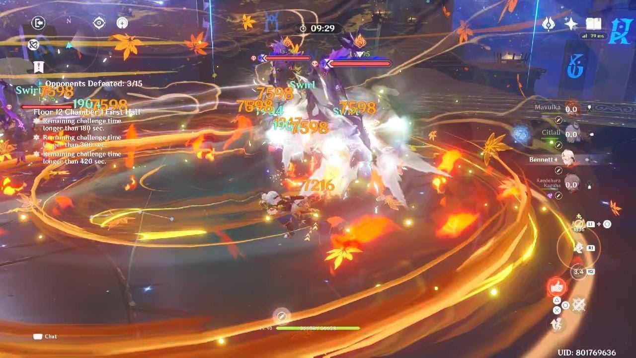 Genshin Impact new abyss 6.4 floor 1..No Lunar reaction