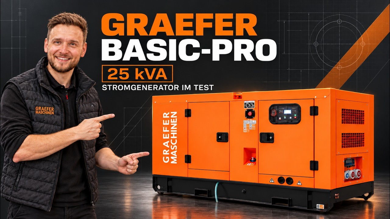 Stromgenerator 25 kVA unter Last getestet