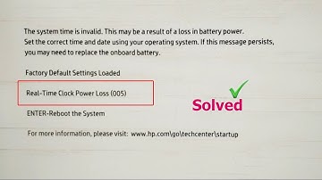 How to fix Real-Time Clock Power Loss Error