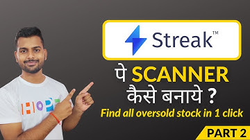 How to create scanner in Streak | How to use streak zerodha