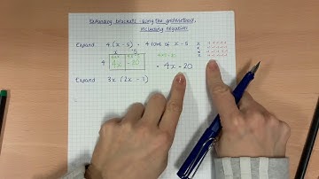 Expanding brackets using the grid method part 3 negatives