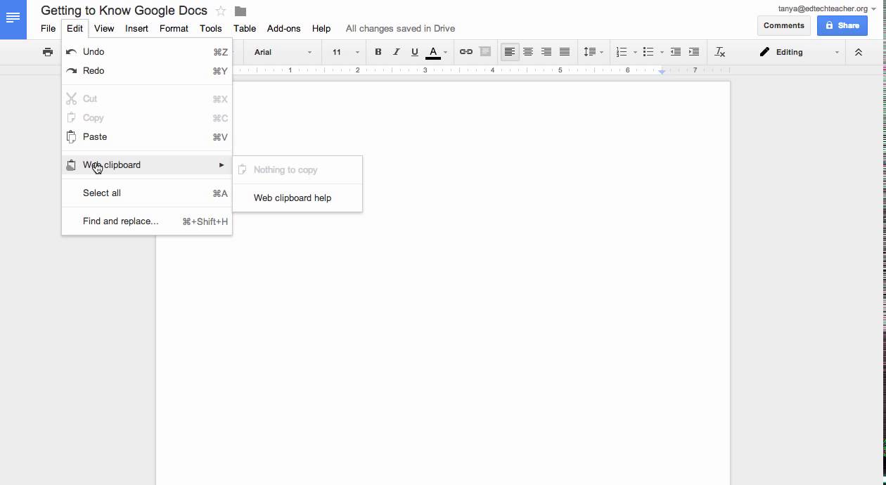 Getting to Know Google Docs - Edit Tab - YouTube