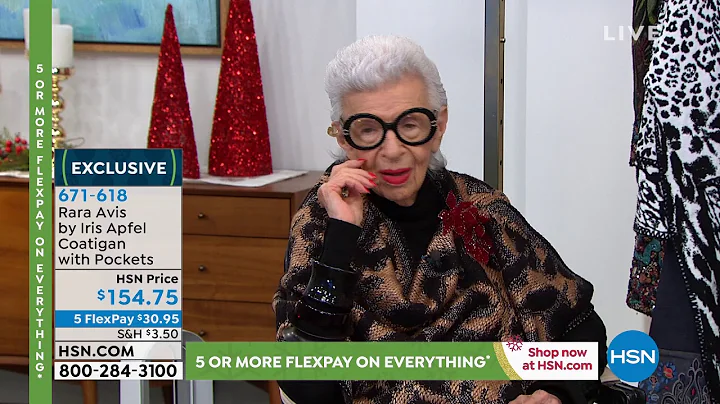 Rara Avis by Iris Apfel Coatigan with Pockets