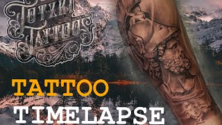 ARES GREEK MYTHOLOGY TATTOO TIMELAPSE