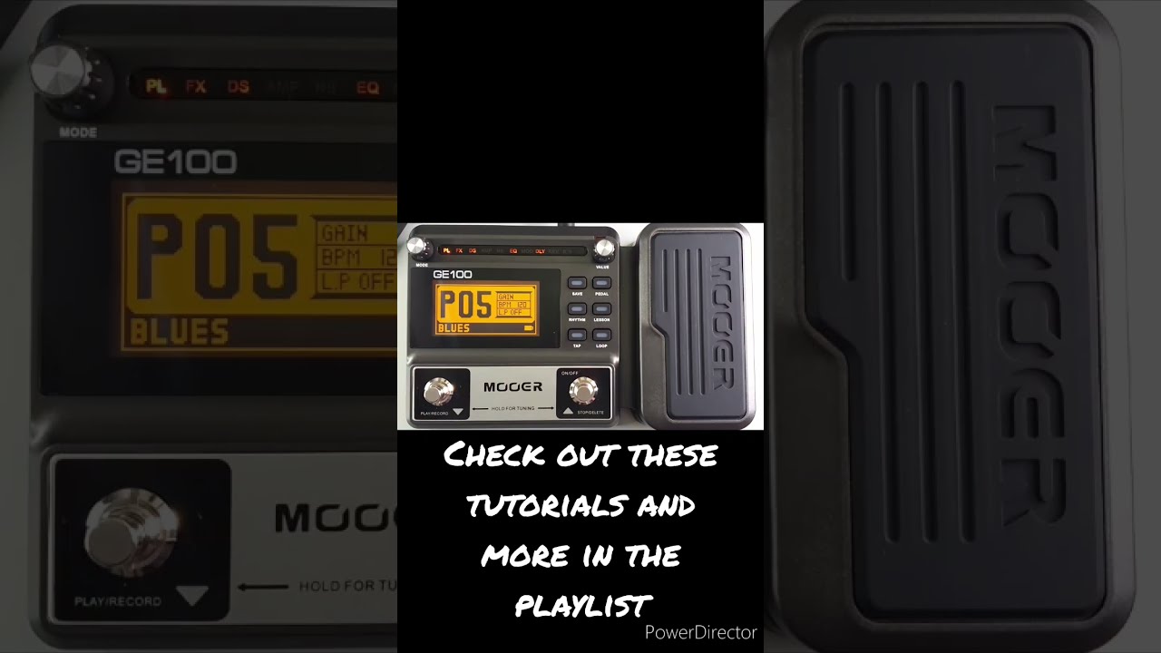 MOOER GE100 How To Mini Tutorials - YouTube