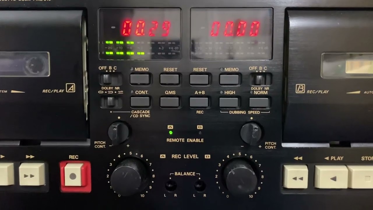 Marantz PMD510 professional cassette deck playback - YouTube