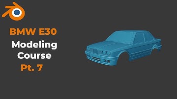 Blender car modeling course for beginners | BMW E30 | Part 7