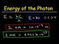 How To Calculate The Energy of a Photon Given Frequency & Wavelength in nm   Chemistry
