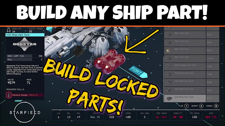 Starfield Build Any Ship Part - Build Locked Parts - Super Easy - Ship Glitch