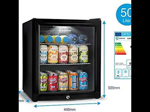 Subkalte Super50 LED – Mini-Kühlschrank Schwarz, Germany