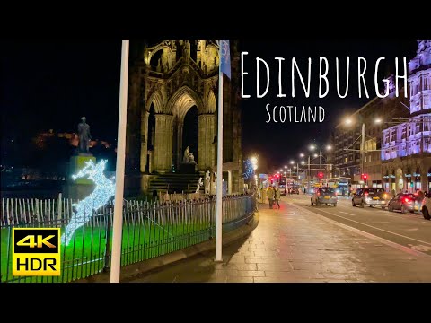 Edinburgh, 영국 | 도보 여행 4K | 2021년 2월 1일