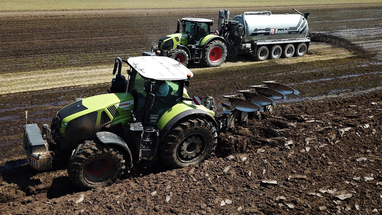 Claas Axion 940 | 3 x Axion 830 | Case IH Puma 220 | Preparazione terreni Az. Baschirotto