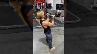 Biggest FEMALE Biceps without STEROIDS!! Lean Away Cable Biceps Curls