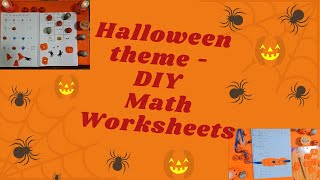 Halloween DIY Math Worksheets | Math Worksheets for kindergarten and graders |With Free printable