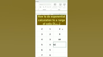 How to do exponential calculation to a range of cells