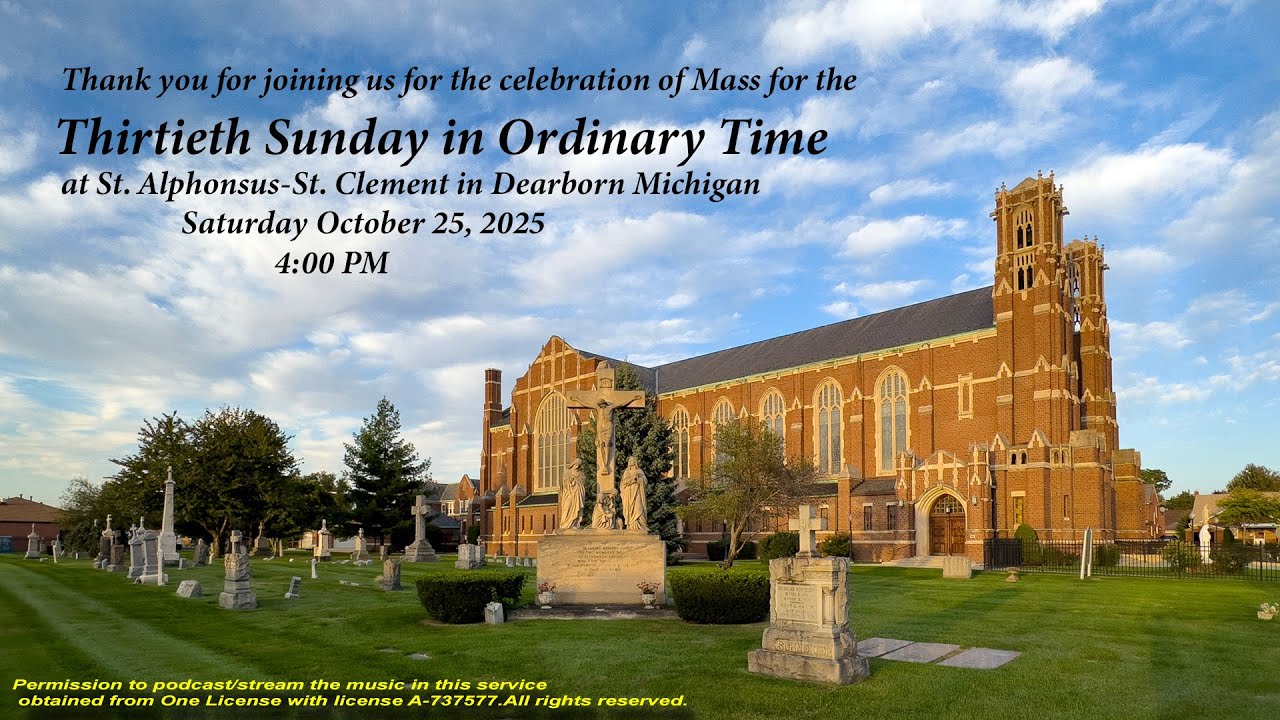 Thirtyieth Mass: Thirtieth Sunday in Ordinary Time, October 25, 2025 4:00 PM - YouTube