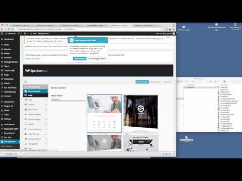 Installing Plugins & Demo Content into Wordpress Spectrum Theme