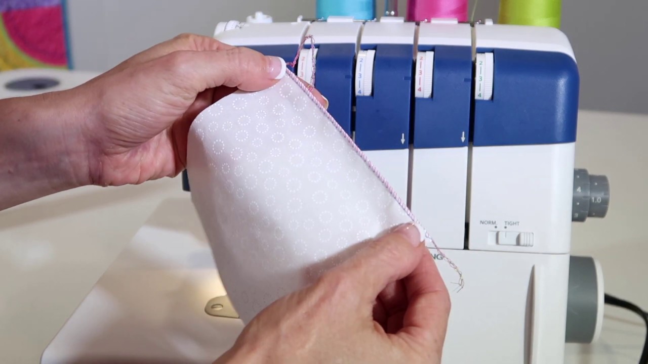 Husqvarna Viking Amber Air S 400 Serger 24 Picot Stitch - YouTube