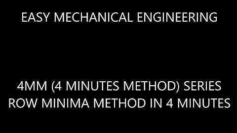 Row minima method in 4 minutes