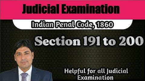 False Evidence | Section 191 to 200 of IPC | Lecture Series on Judicial Exam | IPC Part 54.