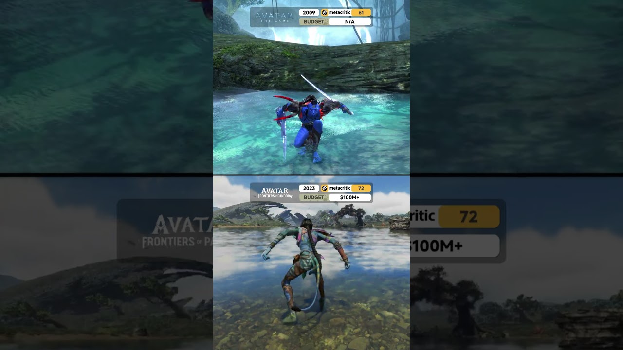 Water Comparison | Avatar: The Game (2009) vs Avatar: Frontiers of Pandora (2023) 