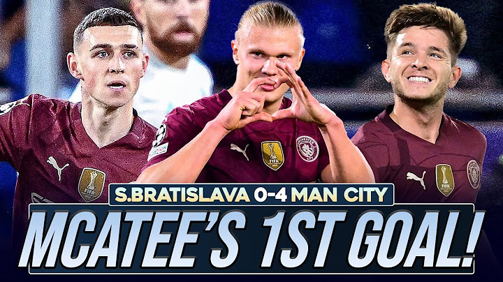 MCATEE'S FIRST GOAL! | SLOVAN BRATISLAVA 0-4 MAN CITY | REACTION