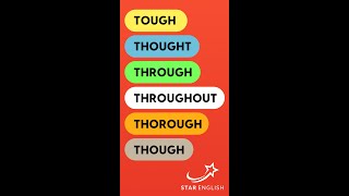 Como Pronunciar THOUGHT THOUGH TOUGH THROUGHOUT ?Palavras Difíceis em Inglês Para Iniciantes shorts