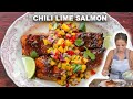 Chili Lime Salmon with Delicious Mango Salsa!