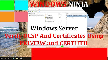 Windows Server 2016 - Verify OCSP And Certificates Using PKIVIEW and CERTUTIL