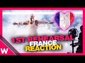  france first rehearsal reaction slimane mon amour  eurovision 2024